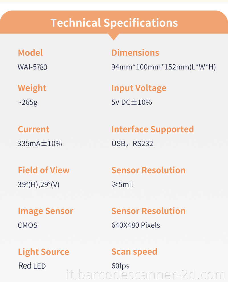 Barcode scanner parts Reader Handheld Android 32 Bit 